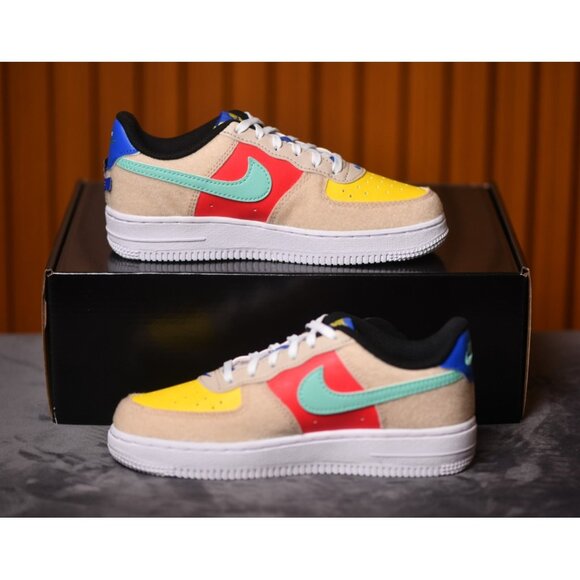New! Size: 3 Kid |Nike Air Force 1 Low Multi-Color Velcro| DZ2807-100 RARE SIZE - Picture 8 of 16